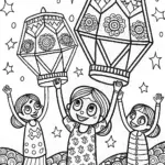 Mirabel’s Magical Lantern Festival Coloring Page