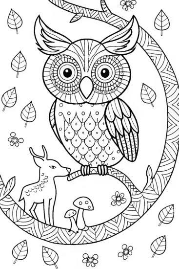 A coloring page of Forest Protector Coloring Page