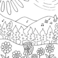 The Enchanted Garden Symphony Coloring Page
