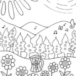 The Enchanted Garden Symphony Coloring Page