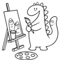 Godzilla’s Creative Studio Coloring Page