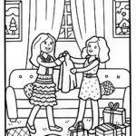 Bratz Dolls Fashion Swap Party Coloring Page