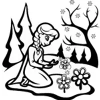 Elsa’s Enchanted Ice Garden Coloring Page
