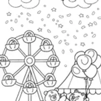 Care Bears Cloudy Carnival Coloring Page