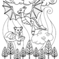 Charizard’s Friendly Race Coloring Page