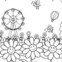 The Flower Garden Carnival Coloring Page