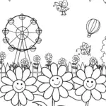 The Flower Garden Carnival Coloring Page