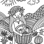 Jasmine’s Joyful Harvest Festival Coloring Page