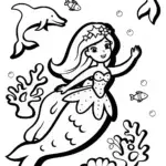 Princess of the Undersea Kingdom Coloring Page