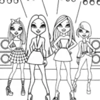 Bratz Dolls Fashion Show Coloring Page