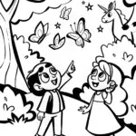 Mirabel and Antonio’s Enchanted Forest Coloring Page