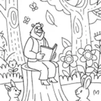The Beast’s Gentle Garden Coloring Page