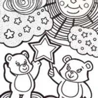 Care Bears’ Dreamy Starry Night Adventure Coloring Page