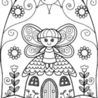 The Fairy Garden Builder Coloring Page