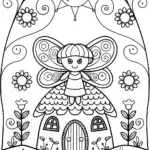 The Fairy Garden Builder Coloring Page