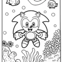 Sonic’s Underwater Adventure Coloring Page