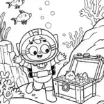 Gabby’s Underwater Catventure Coloring Page