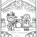 Strawberry Shortcake’s Berry Band Jam Coloring Page