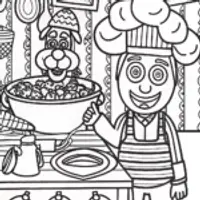 Blippi’s Culinary Adventure Coloring Page