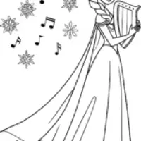 Elsa’s Enchanted Ice Music Garden Coloring Page