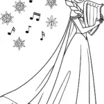 Elsa’s Enchanted Ice Music Garden Coloring Page