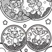 Care Bears in a Bubble Wonderland Coloring Page
