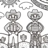 Mario and Luigi’s Cowboy Quest Coloring Page