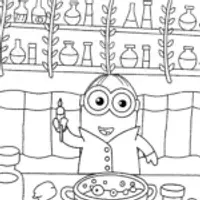 Minion’s Magical Potion Party Coloring Page