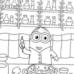 Minion’s Magical Potion Party Coloring Page