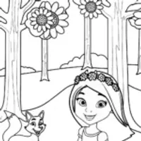 Jasmine’s Forest Adventure Coloring Page
