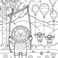 JJ’s Animal Costume Parade Coloring Page