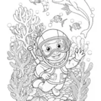 Mario’s Underwater Adventure Coloring Page