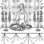 Belle’s Enchanted Dinner Coloring Page