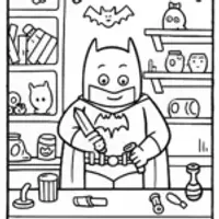 Batman in the Enchanted Workshop Coloring Page