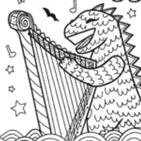 Godzilla’s Musical Adventure Coloring Page