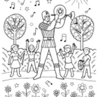 Captain America’s Musical Adventure Coloring Page