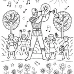Captain America’s Musical Adventure Coloring Page