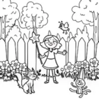 Gabby’s Magical Animal Sanctuary Coloring Page