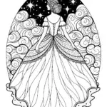 Princess of the Starlit Sky Coloring Page