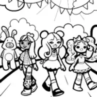 Rainbow High Parade of Fashion Coloring Page