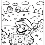 Mario’s Magical Treasure Map Coloring Page