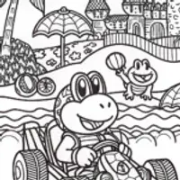 Koopa Troopa’s Karting Adventure Coloring Page
