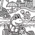 Koopa Troopa’s Karting Adventure Coloring Page