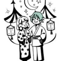 Anime Dreamscape Festival Coloring Page