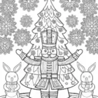 Nutcracker’s Magical Winter Dance Coloring Page