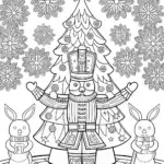 Nutcracker’s Magical Winter Dance Coloring Page