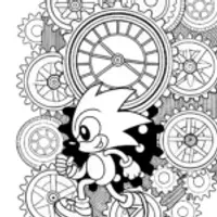 Sonic the Hedgehog’s Time Travel Adventure Coloring Page