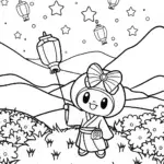 My Melody’s Enchanted Lantern Festival Coloring Page