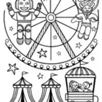 Avengers at the Intergalactic Carnival Coloring Page