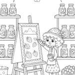 Strawberry Shortcake’s Berry Creative Studio Coloring Page